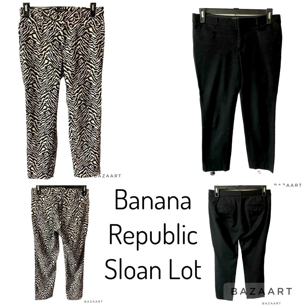 Banana Republic, Sloan Slim, Ankle Pants, 2 Bundle, career, Corpcore, Sz 8 - Picture 16 of 16